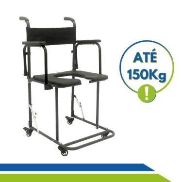 Imagem de Cadeira de Banho Desmontável Dobrável Higiênica Idoso Adulto B5 150kg 