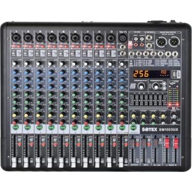 Imagem de MESA DE SOM LINHA SM COM 10 CANAIS COMBO MIC/LINE BALANCEADAS (9 MONO + 1 ESTÉREO)