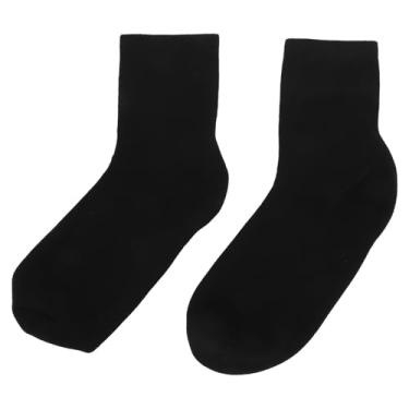 Imagem de ZJchao Meias de Gel de Meias Hidratantes Meias de Forro de Gel de Gel de Meias Elásticas Macias Reutilizáveis ​​para Dormir e Usar Diariamente Material de Gel de Algodão 4 Pares (Preto)