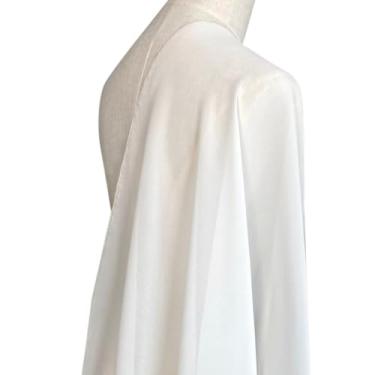 Imagem de 10 Momme Mulberry Silk Georgette Roupas Tecido Tule Vestidos Fantasia para Mulheres para Costura por Jardas SG10L (Branco Natural, 3 jardas)