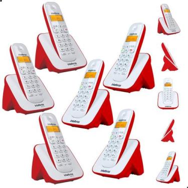 Imagem de Telefone Sem Fio 5 Ramais Adicionais ID Bina TS 3110 Intelbras Identif
