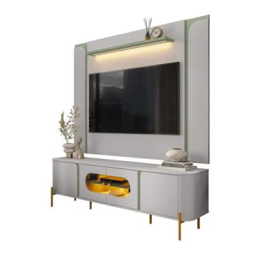 Imagem de Rack com Painel Apollo TV até 75 Polegadas com LED e Vidro - Mega Faci