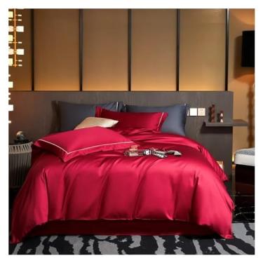 Imagem de Conjunto de capa de edredom queen de cor sólida de luxo 1000 fios algodão macio e sedoso fronha de edredom (7 casais)