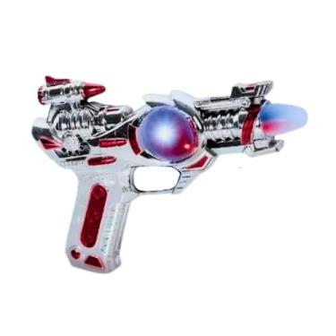 Imagem de Brinquedo Arma Pistola Missão Espacial Com Luz led E Som presente fest