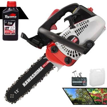Imagem de Motosserra Kawashima KCS260P Plus À Gasolina 2T 25,4cc Alta Potência e Rotação Com Sabre 12 Polegadas e Corrente 22 Dentes + 1 ÓLEO TOYAMA 2T