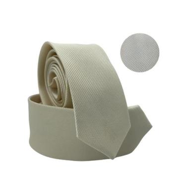 Imagem de Gravata Social Risco Fino Padrinho Evento - oem, Off white