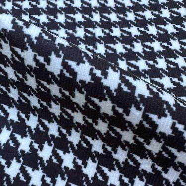 Imagem de Tecido Estampado Suede Pied Poule Poltrona Cabeceira Estofados Decoração T02 Metro - Lyam Decor