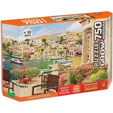 Imagem de Quebra Cabeça 750 peças Panorama Horizonte Grego 04055 - Grow
