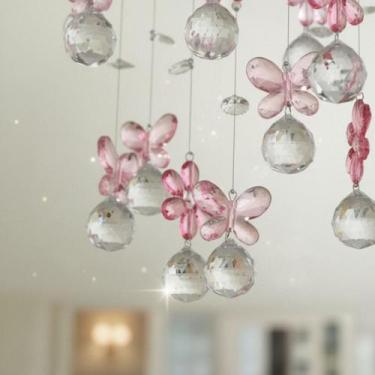 Imagem de Lustre para quarto infantil Bebê, Menina, Menino em Cristal Base 20x20