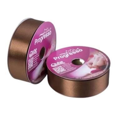 Imagem de FITA CETIM SIMPLES CF009 38 mm COR 391 MARROM ROL 50 metros