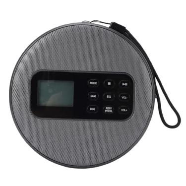 Imagem de Diydeg Leitor de CD portátil, Cabo estéreo recarregável de 3,5 mm Altifalantes duplos Leitor de CD compacto com ecrã LCD, discos de música Bluetooth CD-R MP3 para utilização em casa