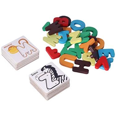 Imagem de Naroote Cartões Flash do Alfabeto, Brinquedos Educativos Abc Montessori, Placa de Contagem de Animais para Crianças de 3 a 5 Anos para Atividades de Aprendizagem Pré-escolar