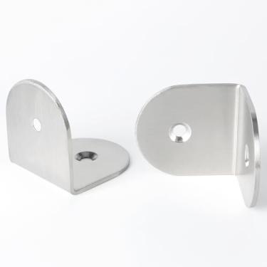 Imagem de 2 suportes de prateleira, suporte de canto, articulação, suporte de parede 40 x 38 mm, suportes em L de aço inoxidável para paredes, mesa, cadeira, cama, suporte de móveis de armário fixo, acabamento