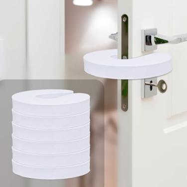 Imagem de Pacote com 6 batentes de porta resistentes – Espuma macia anti-batida e protetor de dedo para segurança em casa/animal de estimação (não há mais batidas altas ou dedos comprimidos)