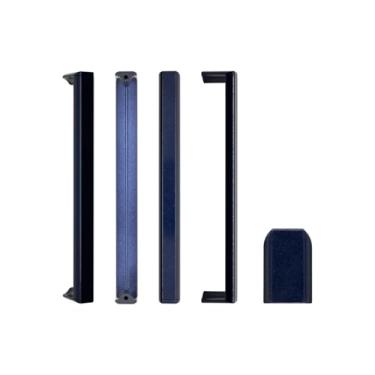 Imagem de Puxador De Gaveta Slim Armario Moveis Alumínio Round 160mm (2, Azul Metálico)