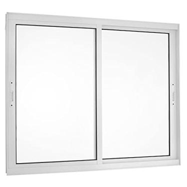 Imagem de Janela de Correr 2 Folhas Dupla 100x150cm Topsul Esquadrisul Branco