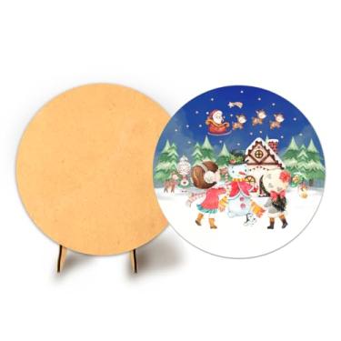 Imagem de Painel C Elastico Redondo 50cm Natal + Suporte MDF (NAT047)