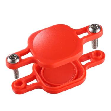 Imagem de Suporte de bicicleta, suporte de rastreador à prova d'água oculto para suporte de segurança de bicicleta sob gaiola de garrafa para a maioria das bicicletas, scooter elétrico (quadrado, vermelho)