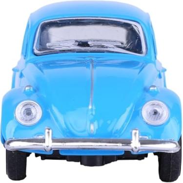 Imagem de Power Toys TECH - Miniatura Fuscão Fusquinha Azul Bebe : Carrinho de Ferro com Portas que Abrem e Pneus de Borracha