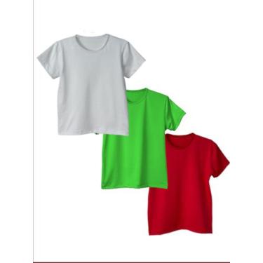 Imagem de Kit 3 Camiseta Térmica Infantil Proteção Solar Menino e Menina - Brilh