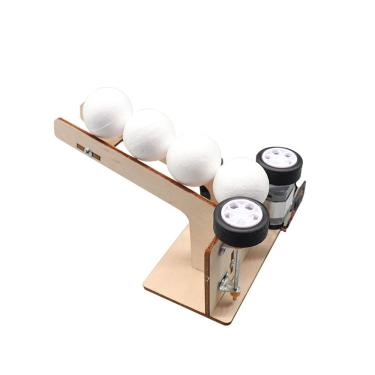Imagem de Kit de experimentos científicos: lançador de bolas DIY de madeira para crianças