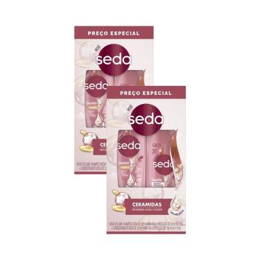 Imagem de Kit 2 Shampoo 300ml e Condicionador 190ml Seda Ceramidas