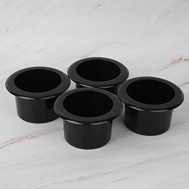 Imagem de Haofy Suporte Preto Brilhante do Suporte de Copo de 4 Pces para Acessórios da Cadeira da Decoração Interior do Carro, Material Plástico Durável Abs