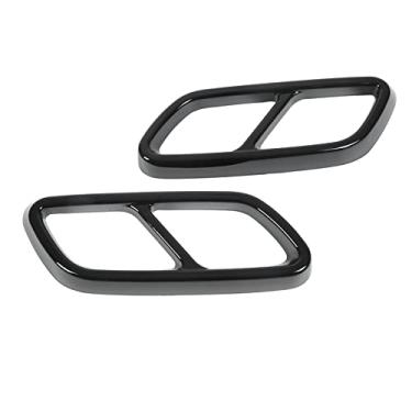 Imagem de Generic Guarnição do Tubo de Escape, Tampa do Silenciador de Escapamento, Resistente a Manchas, Decoração Externa Carro, Anti-arranhões, Resistente à Temperatura para Automóvel (Preto brilhante)