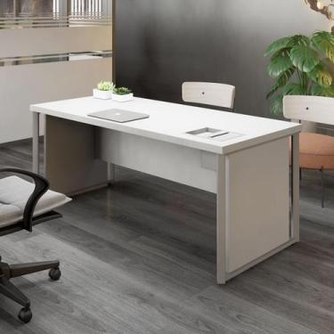 Imagem de Escrivaninha Mesa Escritório Diretor 200cm com Caixa de Tomadas e Port