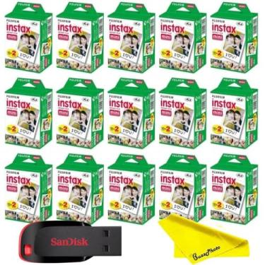 Imagem de Fujifilm Instax Mini filme instantâneo para câmera, pacote duplo (300 folhas)