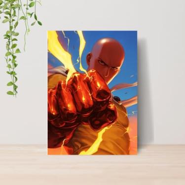 Imagem de Genérico, Quadro One Punch Saitama Anime A4 | Placa MDF 12