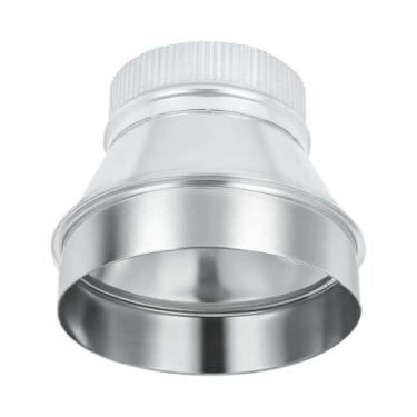 Imagem de ZOWZEA Redutor de duto de 17,78 cm a 10,16 cm redutor de duto de ar aumentador de adaptador de duto de ar ou redutor de tubo de metal redondo para sistemas de ventilação de banheiro e cozinha