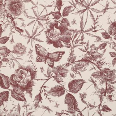 Imagem de Papel de Parede LOVADA Peel & Stick Floral Rosa Vermelha 40x1000cm