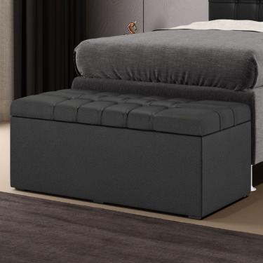 Imagem de Calçadeira Baú Alpha Para Cama de Casal 90cm no Tecido Courino - Conforto e Elegância Aradecor