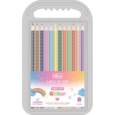 Imagem de Tilibra - Lápis de Cor Corpo com Glitter 12 Cores Redondo