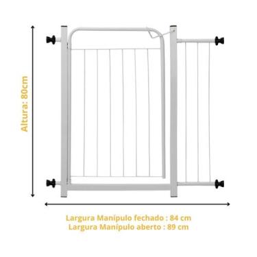 Imagem de Grade Portão Aramado Porta Proteção Segurança Pets Crianças Com Extens