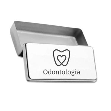 Imagem de Estojo Inox Autoclavavel Personalizado a Laser ODONTOLOGIA - LOVE SAUD
