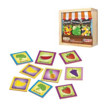 Imagem de Ciabrink Memória Frutas Legumes E Hortaliças 40 Peças Em Madeira