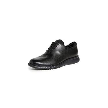 Imagem de Cole Haan 2.Zerogrand Oxfords masculino com ponta de asa a laser, Couro preto/preto, 38