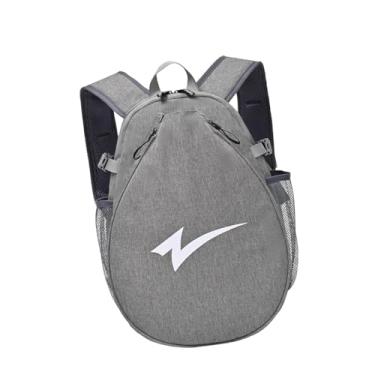 Imagem de menolana Mochila para raquete de tênis, bolsa portátil para guardar raquetes, mochila para uso diário com alça de ombro ajustável, bolsa para badminton para, Cinza