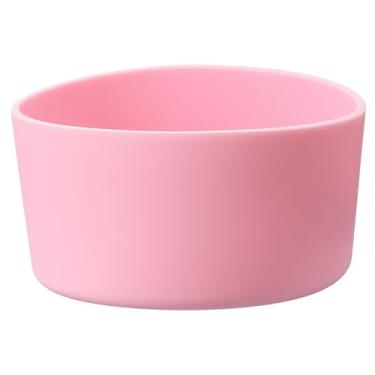 Imagem de Bota de silicone, 1 protetor de manga inferior, capa protetora antiderrapante para garrafa de água, copo de viagem de carro, rosa escuro
