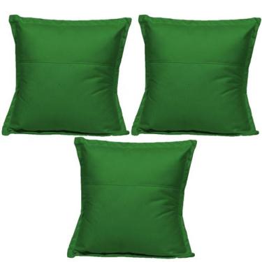 Imagem de Kit 3 Almofadas Cheias para sofá Sala Quarto decorativa 42,5x42,5 Sued