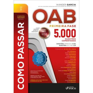 Imagem de Livro - Como Passar na OAB - 1ª Fase - 5.000 Questões Comentadas - 22 