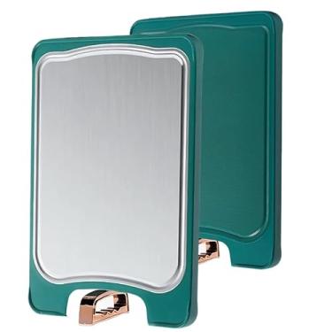 Imagem de Tábua de corte de titânio com alça rotativa para cozinha, aço inoxidável dupla face e plástico de grau alimentício com ranhuras de suco, tábua de cortar fácil de limpar para carne, legumes e frutas