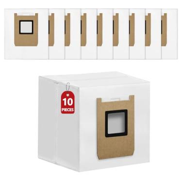 Imagem de Pacote com 10 sacos de pó compatíveis com Eufy E28 Omni/E25 Omni Robot Vacuum, sacos de reposição de 4 camadas resistentes, saco descartável de grande capacidade de 3L