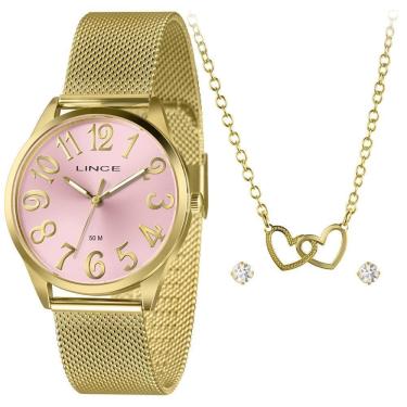 Imagem de Relógio Lince Feminino Ref: Lrgh222L40 K0Dbr2Kx Dourado +