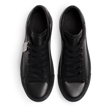 Imagem de Tênis masculino | Tênis Brooklyn Clean Style | Placa de identificação militar removível | Romero e MC Paul, Preto, 41