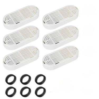 Imagem de Dispenser de Água para Pets com Esponja Pré-Instalada Compatível Fontes Aço Inoxidável 3 2L 108oz e 4L 134oz Elemento Pista Dobrável Filtração Múltipla Limpa 6 Filtros Esponjas