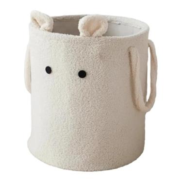 Imagem de Ioensy Cesto Organizador para Brinquedos de Cães e Pets com Alças, Ideal para Guardar Cobertores, Roupas e Casacos de Animais de Estimação, White L