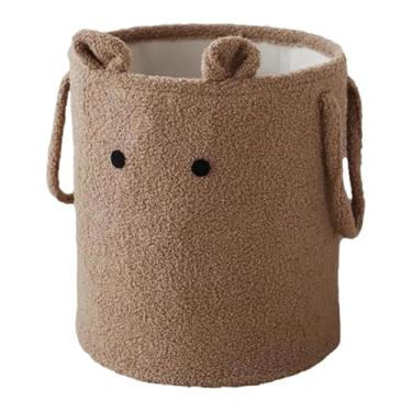 Imagem de MotiveTech Cesto organizador de brinquedos para cães, e de pelúcia, ideal para guardar brinquedos, roupas e acessórios de animais de estimação, Coffee L